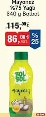 BOLBOL MAYONEZ %75 YAĞLI 840 G fiyat ve kampanya bilgisi